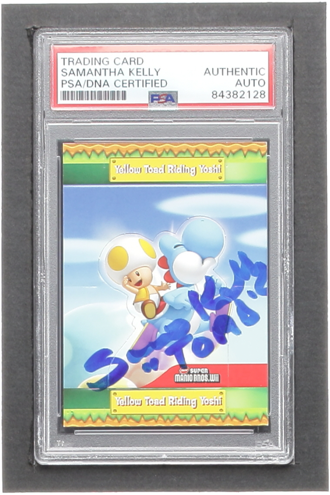 Samantha Kelly Signed Yellow Toad / Yoshi 2010 Super Mario Bros. Wii ...