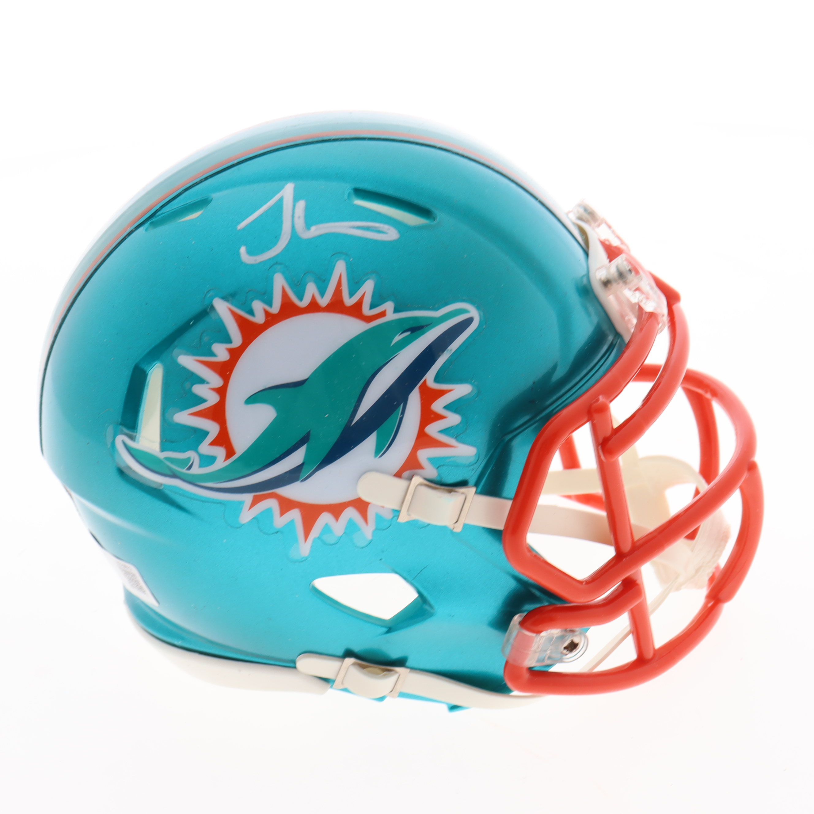 Tyreek Hill Signed Dolphins Flash Alternate Speed Mini Helmet (Beckett) at PristineAuction.com Tyreek Hill Signed Dolphins Flash Alternate Speed Mini Helmet (Beckett) at PristineAuction.com