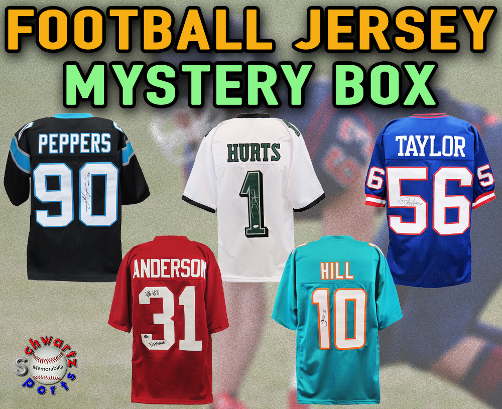 Football Jersey Signed Mystery Box - Series 42 - (Limited to 150) - Schwartz Sports at PristineAuction.com Football Jersey Signed Mystery Box - Series 42 - (Limited to 150) - Schwartz Sports at PristineAuction.com
