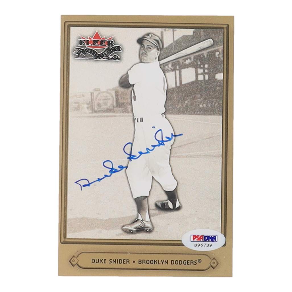 Duke Snider Signed Dodgers 4x6 Photo (PSA) at PristineAuction.com Duke Snider Signed Dodgers 4x6 Photo (PSA) at PristineAuction.com