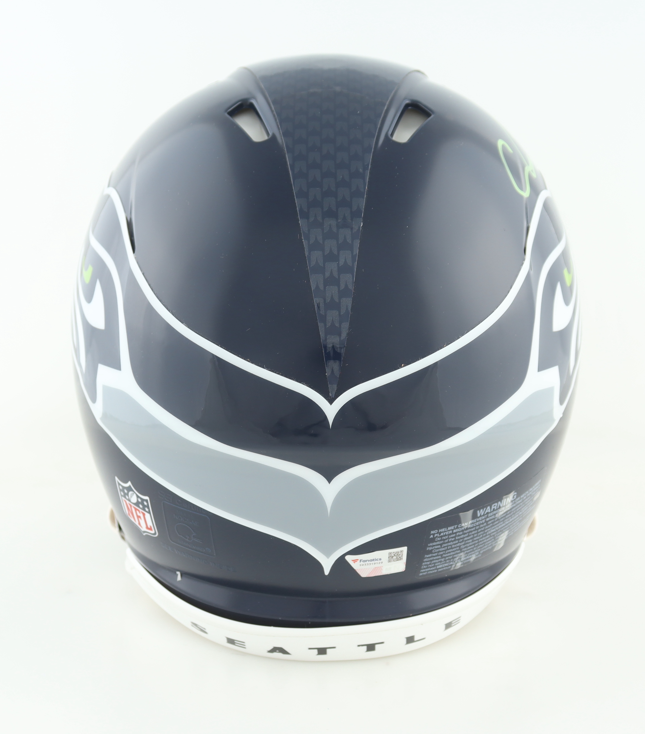 Chris Carson Signed Seahawks Full-Size Authentic On-Field Speed Helmet (Fanatics) at PristineAuction.com Chris Carson Signed Seahawks Full-Size Authentic On-Field Speed Helmet (Fanatics) at PristineAuction.com
