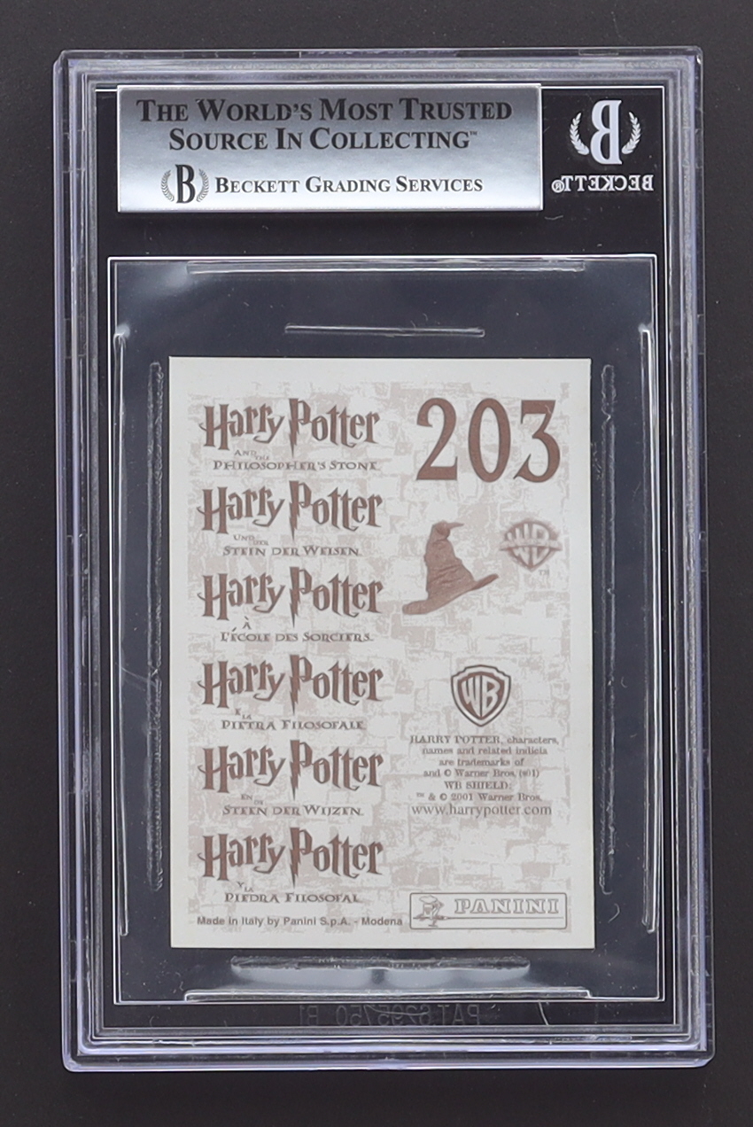 Harry Potter 2001 Harry Potter and the Philosopher's Stone Album Stickers #203 Sticker 203 (BGS 8.5) at PristineAuction.com Harry Potter 2001 Harry Potter and the Philosopher's Stone Album Stickers #203 Sticker 203 (BGS 8.5) at PristineAuction.com