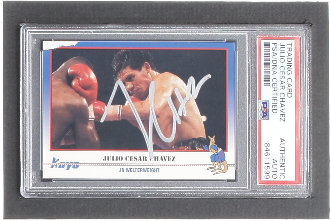 Julio Cesar Chavez Signed 1991 Kayo #216 (PSA) at PristineAuction.com Julio Cesar Chavez Signed 1991 Kayo #216 (PSA) at PristineAuction.com