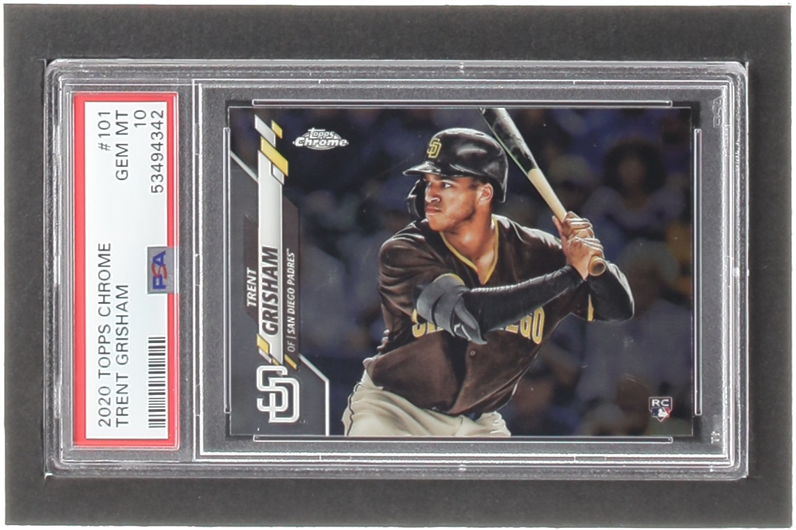 Trent Grisham 2020 Topps Chrome #101 RC (PSA 10) at PristineAuction.com Trent Grisham 2020 Topps Chrome #101 RC (PSA 10) at PristineAuction.com