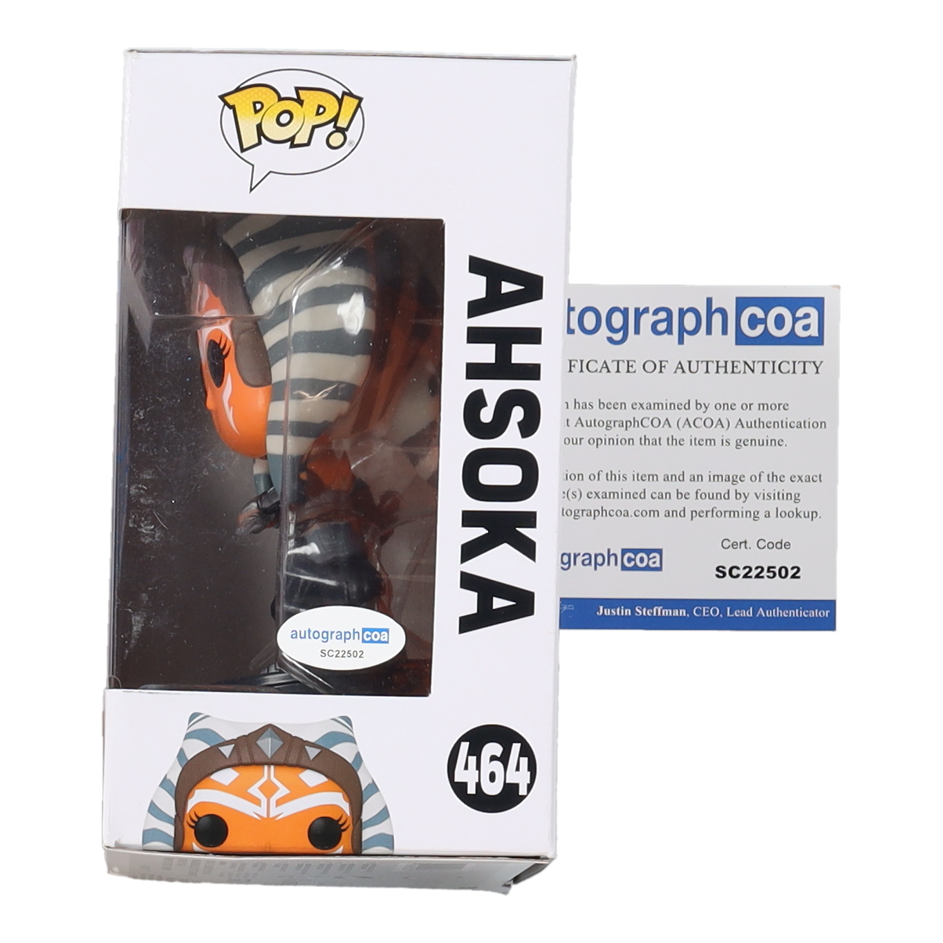 Rosario Dawson Signed "Star Wars" #464 Ahsoka Funko Pop! Vinyl Figure (AutographCOA) at PristineAuction.com Rosario Dawson Signed "Star Wars" #464 Ahsoka Funko Pop! Vinyl Figure (AutographCOA) at PristineAuction.com