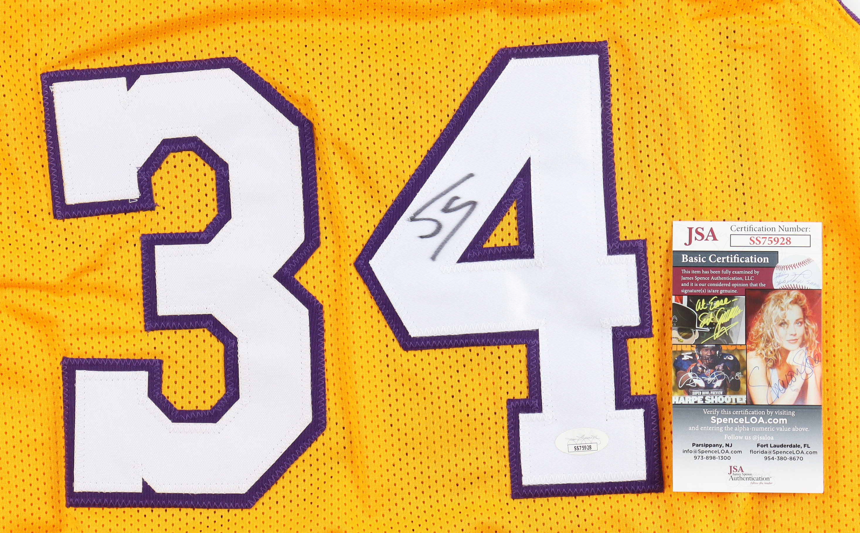 Shaquille O'Neal Signed Jersey (JSA) at PristineAuction.com Shaquille O'Neal Signed Jersey (JSA) at PristineAuction.com