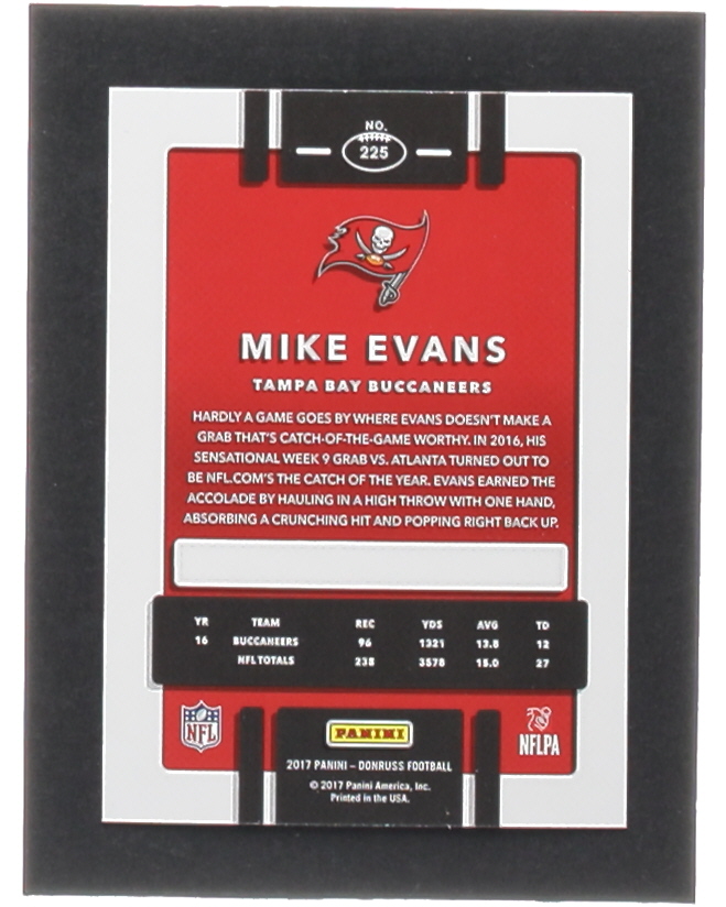 Mike Evans 2017 Donruss #225 at PristineAuction.com Mike Evans 2017 Donruss #225 at PristineAuction.com