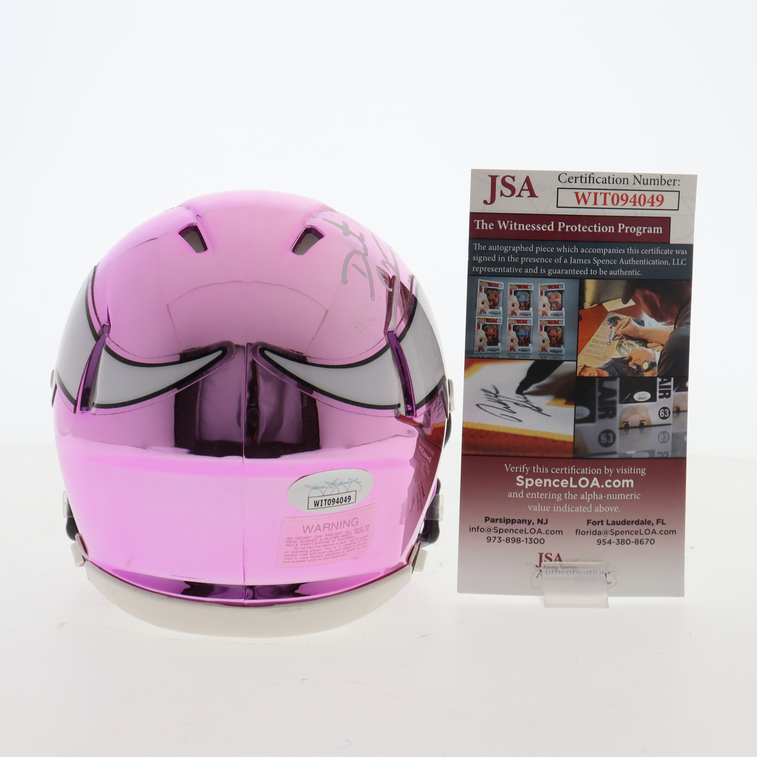 Daunte Culpepper Signed Minnesota Vikings Chrome Speed Mini Helmet (JSA) at PristineAuction.com Daunte Culpepper Signed Minnesota Vikings Chrome Speed Mini Helmet (JSA) at PristineAuction.com