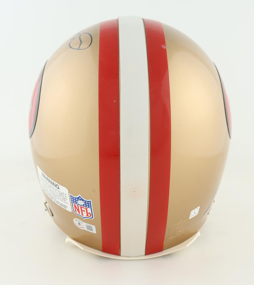 Joe Montana Signed 49ers Full-Size Authentic On-Field Throwback Helmet With Display Case (Beckett) at PristineAuction.com Joe Montana Signed 49ers Full-Size Authentic On-Field Throwback Helmet With Display Case (Beckett) at PristineAuction.com