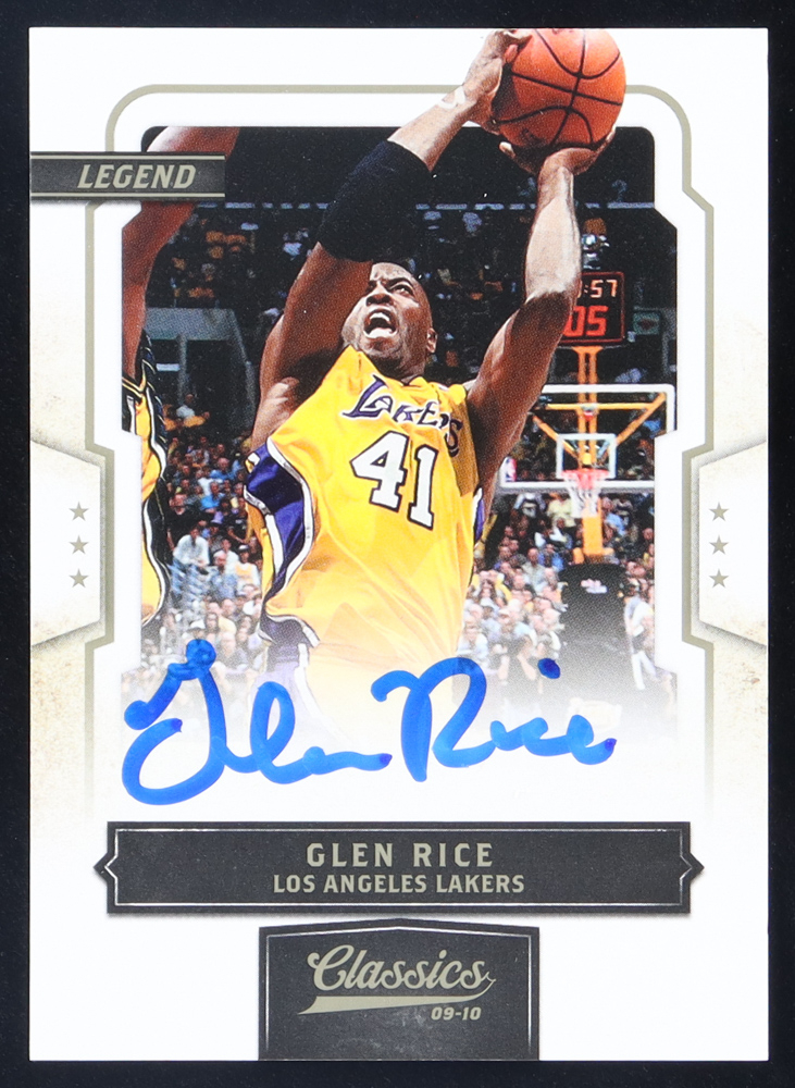 Glen Rice Signed 2009-10 Classics #148 #323/999 (JSA)