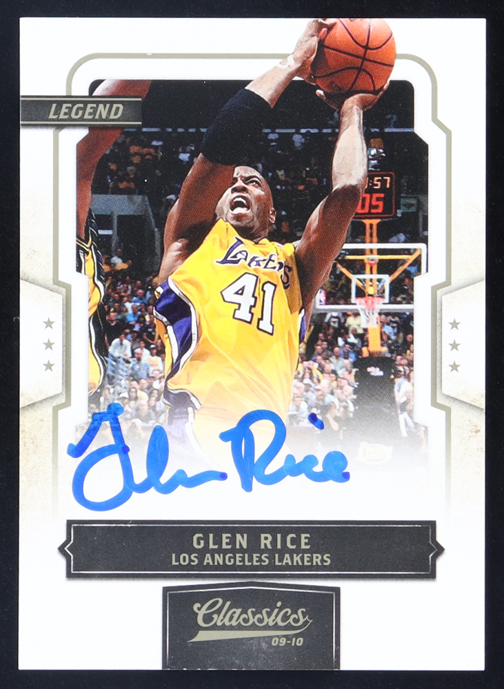 Glen Rice Signed 2009-10 Classics #148 #599/999 (JSA)