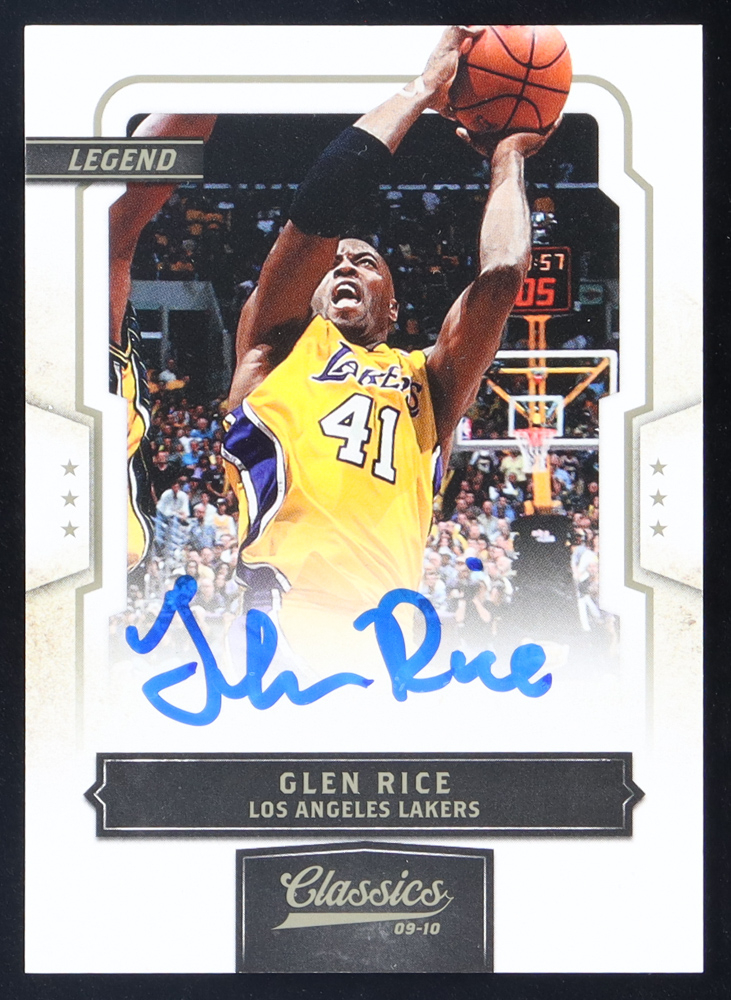 Glen Rice Signed 2009-10 Classics #148 #457/999 (JSA)