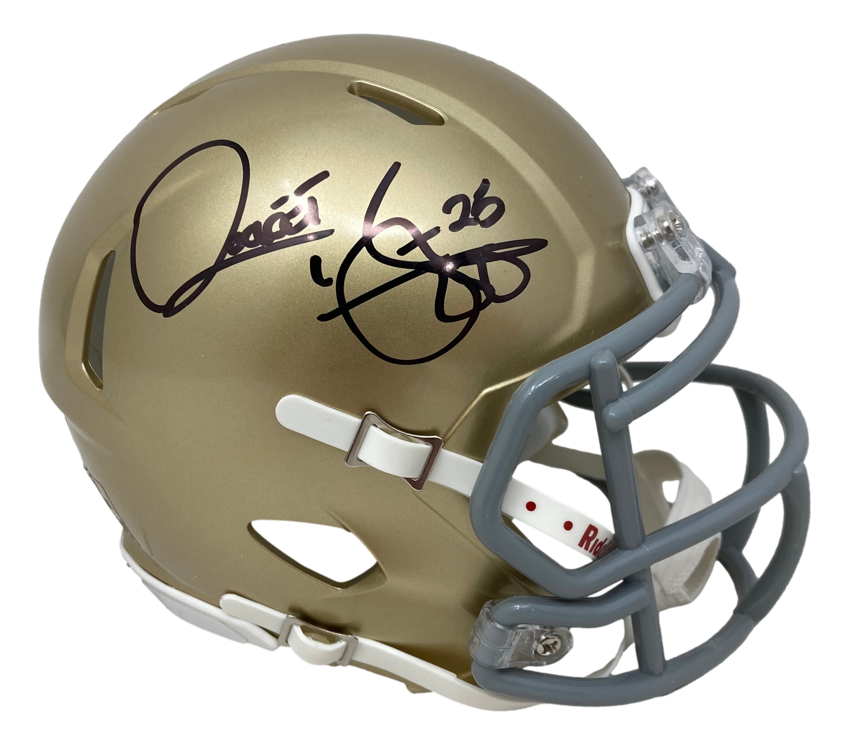 Raghib "Rocket" Ismail Signed Notre Dame Fighting Irish Speed Mini Helmet (Beckett) at PristineAuction.com Raghib "Rocket" Ismail Signed Notre Dame Fighting Irish Speed Mini Helmet (Beckett) at PristineAuction.com