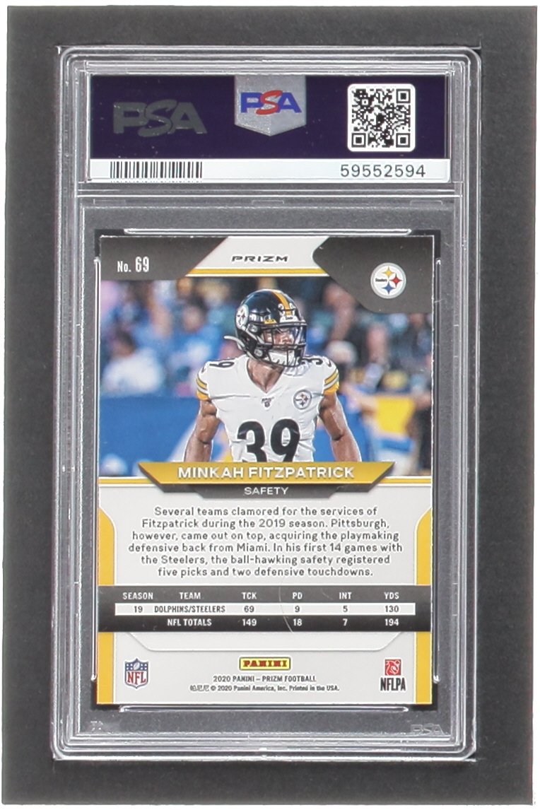 Minkah Fitzpatrick 2020 Panini Prizm Prizms Green #69 (PSA 10) at PristineAuction.com Minkah Fitzpatrick 2020 Panini Prizm Prizms Green #69 (PSA 10) at PristineAuction.com