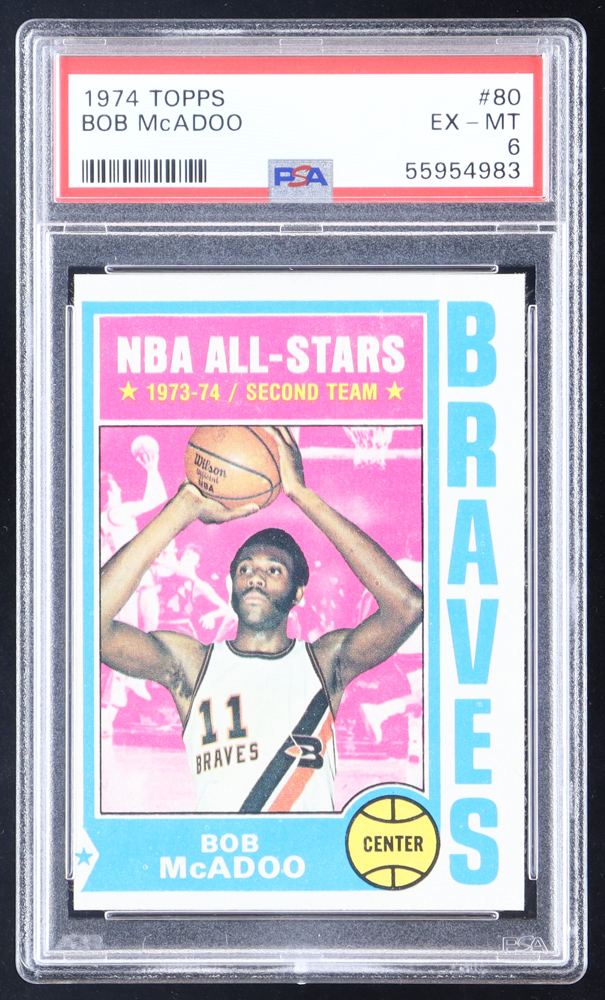 Bob McAdoo 1974-75 Topps #80 AS2 (PSA 6) at PristineAuction.com Bob McAdoo 1974-75 Topps #80 AS2 (PSA 6) at PristineAuction.com