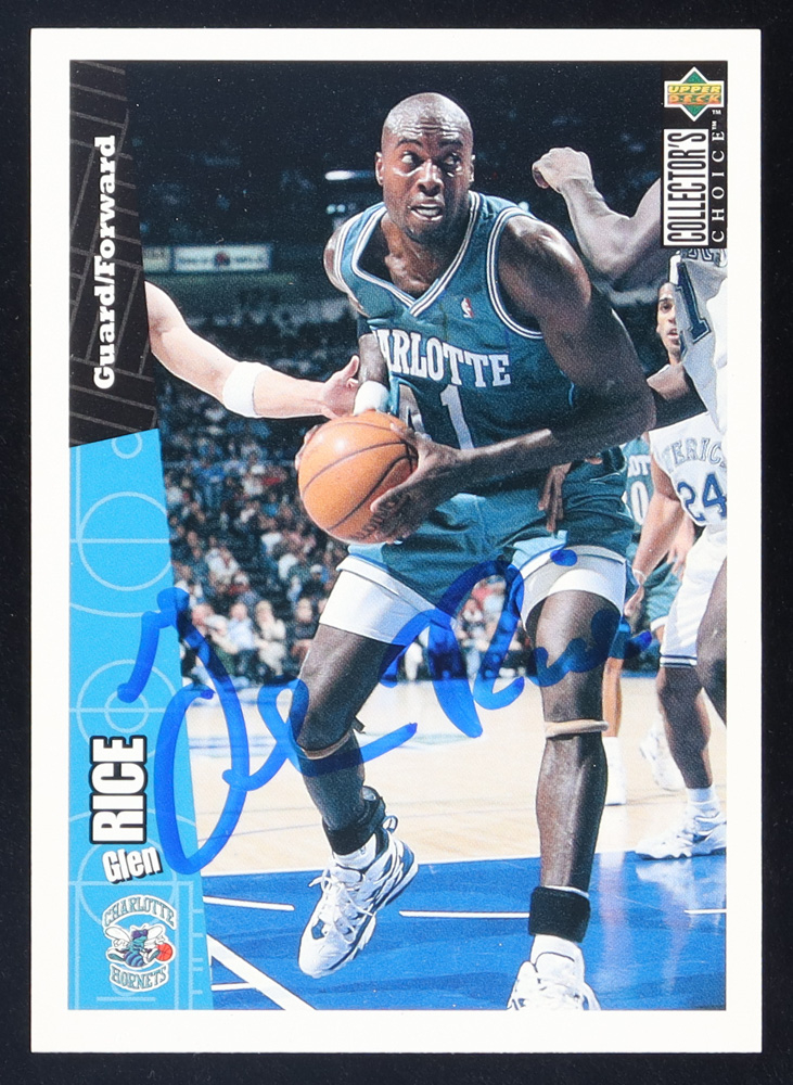 Glen Rice Signed 1996-97 Collector's Choice #13 (JSA)