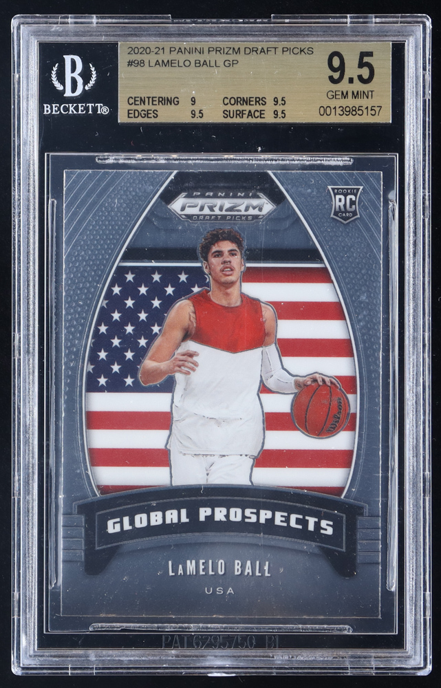 LaMelo Ball 2020-21 Panini Prizm Draft Picks #98 GP RC (BGS 9.5) at PristineAuction.com LaMelo Ball 2020-21 Panini Prizm Draft Picks #98 GP RC (BGS 9.5) at PristineAuction.com