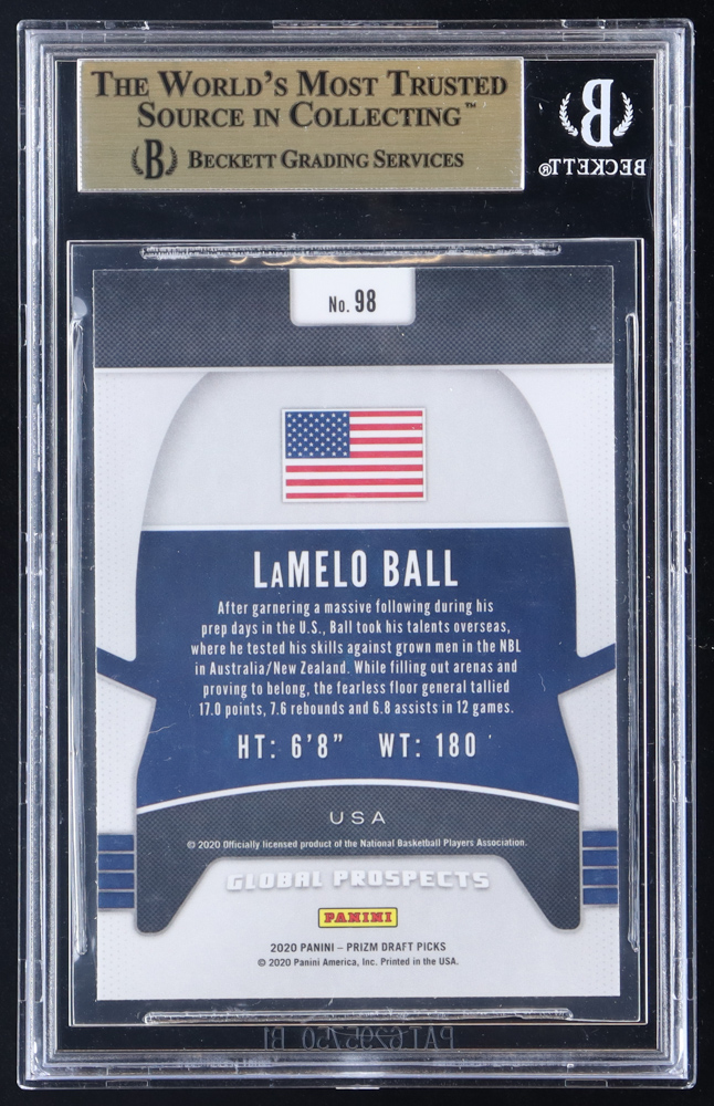 LaMelo Ball 2020-21 Panini Prizm Draft Picks #98 GP RC (BGS 9.5) at PristineAuction.com LaMelo Ball 2020-21 Panini Prizm Draft Picks #98 GP RC (BGS 9.5) at PristineAuction.com