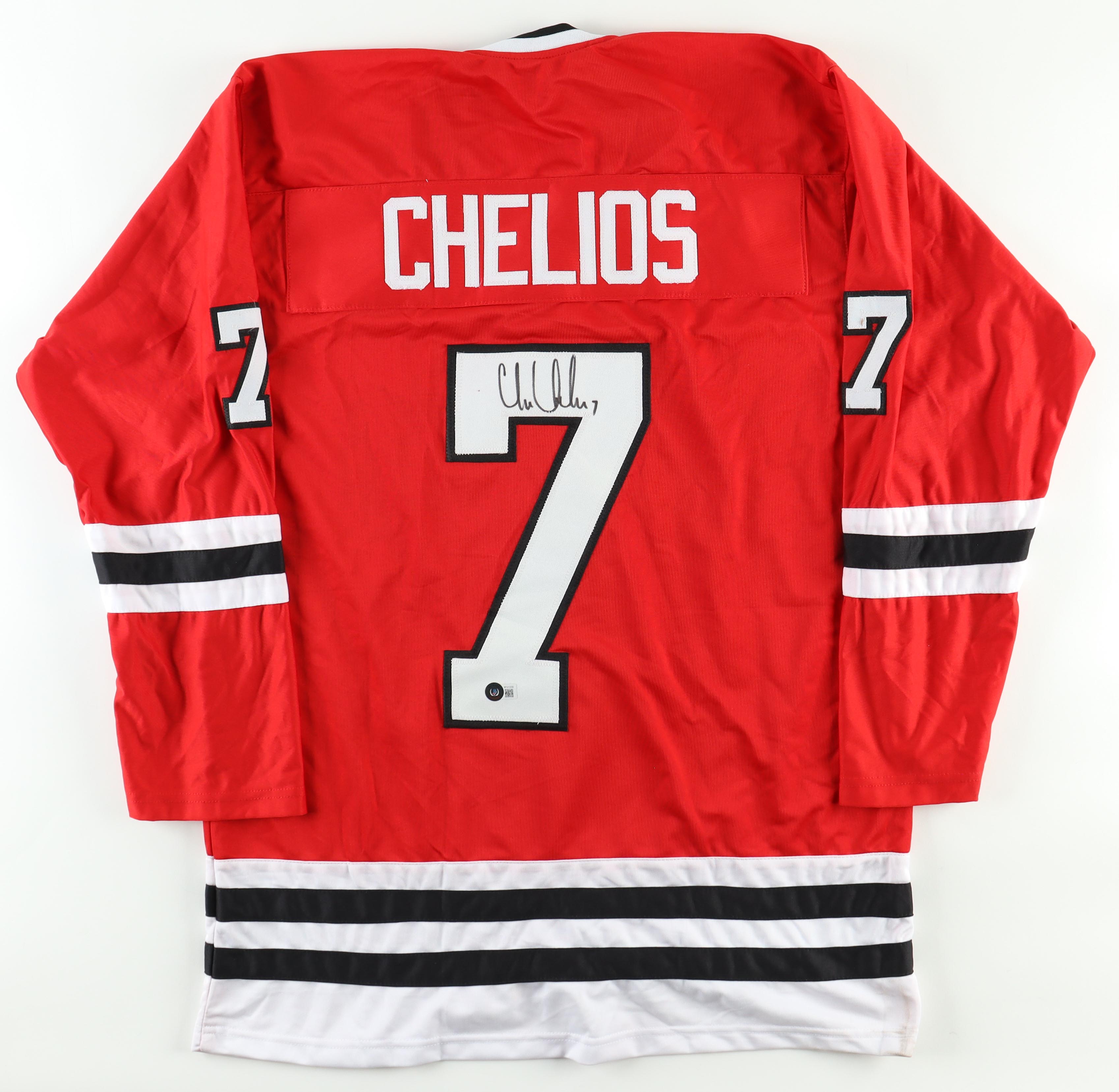 Chris Chelios Signed Jersey (Beckett) at PristineAuction.com Chris Chelios Signed Jersey (Beckett) at PristineAuction.com