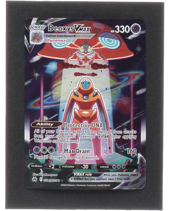 Deoxys VMAX 2023 Pokemon Sword and Shield Crown Zenith Galarian Gallery #GG45 GGV at PristineAuction.com Deoxys VMAX 2023 Pokemon Sword and Shield Crown Zenith Galarian Gallery #GG45 GGV at PristineAuction.com