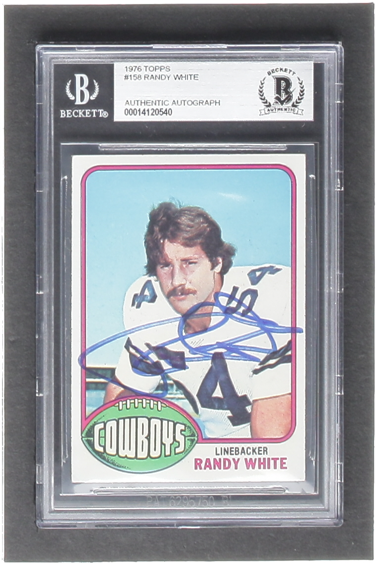 Randy White Signed 1976 Topps #158 RC (BGS) at PristineAuction.com Randy White Signed 1976 Topps #158 RC (BGS) at PristineAuction.com