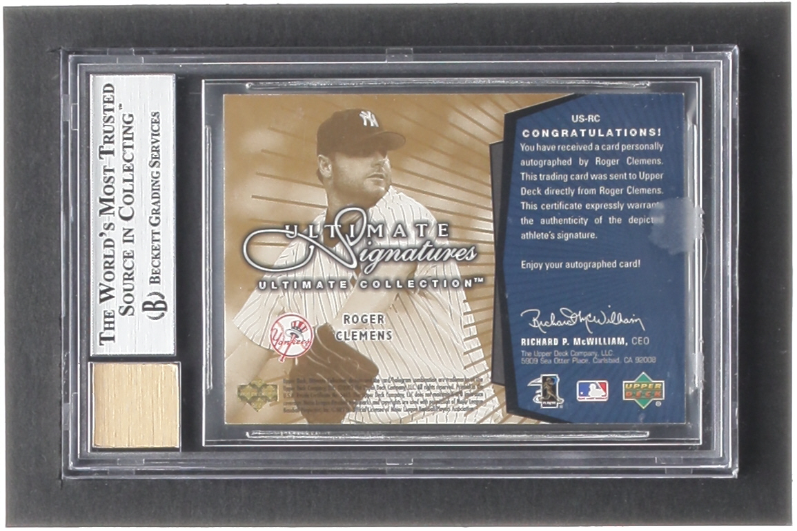 Roger Clemens 2003 Ultimate Collection Signatures Gold #RC #11/25 (BGS 8.5 | Autograph Graded 9) at PristineAuction.com Roger Clemens 2003 Ultimate Collection Signatures Gold #RC #11/25 (BGS 8.5 | Autograph Graded 9) at PristineAuction.com