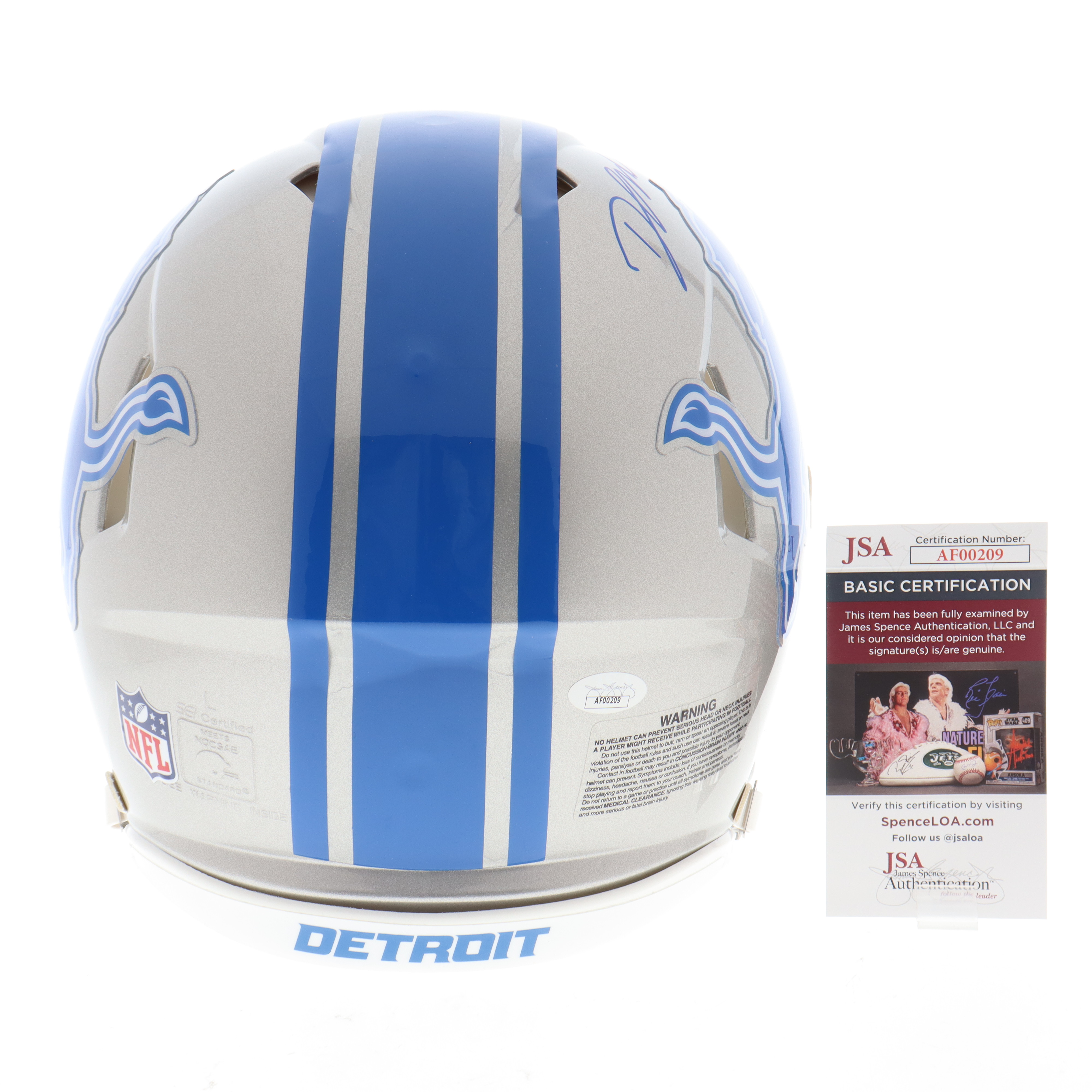 D'Andre Swift Signed Lions Full-Size Authentic On-Field Speed Helmet Inscribed "Go Lions" (JSA) at PristineAuction.com D'Andre Swift Signed Lions Full-Size Authentic On-Field Speed Helmet Inscribed "Go Lions" (JSA) at PristineAuction.com