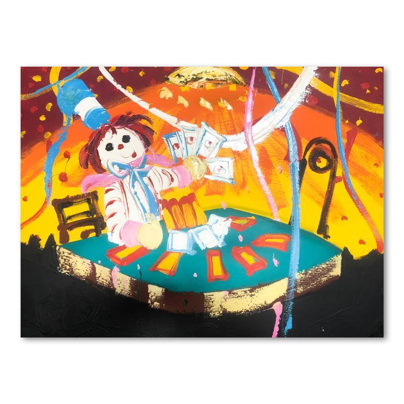 Paul Blaine Henrie Signed "Blackjack Beats 21" 30x40 Original Oil Painting on Canvas (PA) at PristineAuction.com Paul Blaine Henrie Signed "Blackjack Beats 21" 30x40 Original Oil Painting on Canvas (PA) at PristineAuction.com