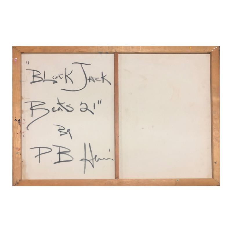 Paul Blaine Henrie Signed "Blackjack Beats 21" 30x40 Original Oil Painting on Canvas (PA) at PristineAuction.com Paul Blaine Henrie Signed "Blackjack Beats 21" 30x40 Original Oil Painting on Canvas (PA) at PristineAuction.com