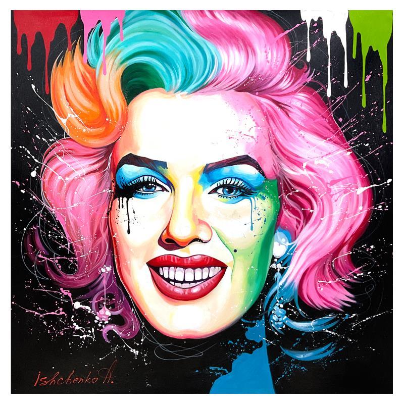 Alexander Ishchenko Signed "Marilyn Monroe" 36x36 Original Acrylic Painting on Canvas (PA) at PristineAuction.com Alexander Ishchenko Signed "Marilyn Monroe" 36x36 Original Acrylic Painting on Canvas (PA) at PristineAuction.com