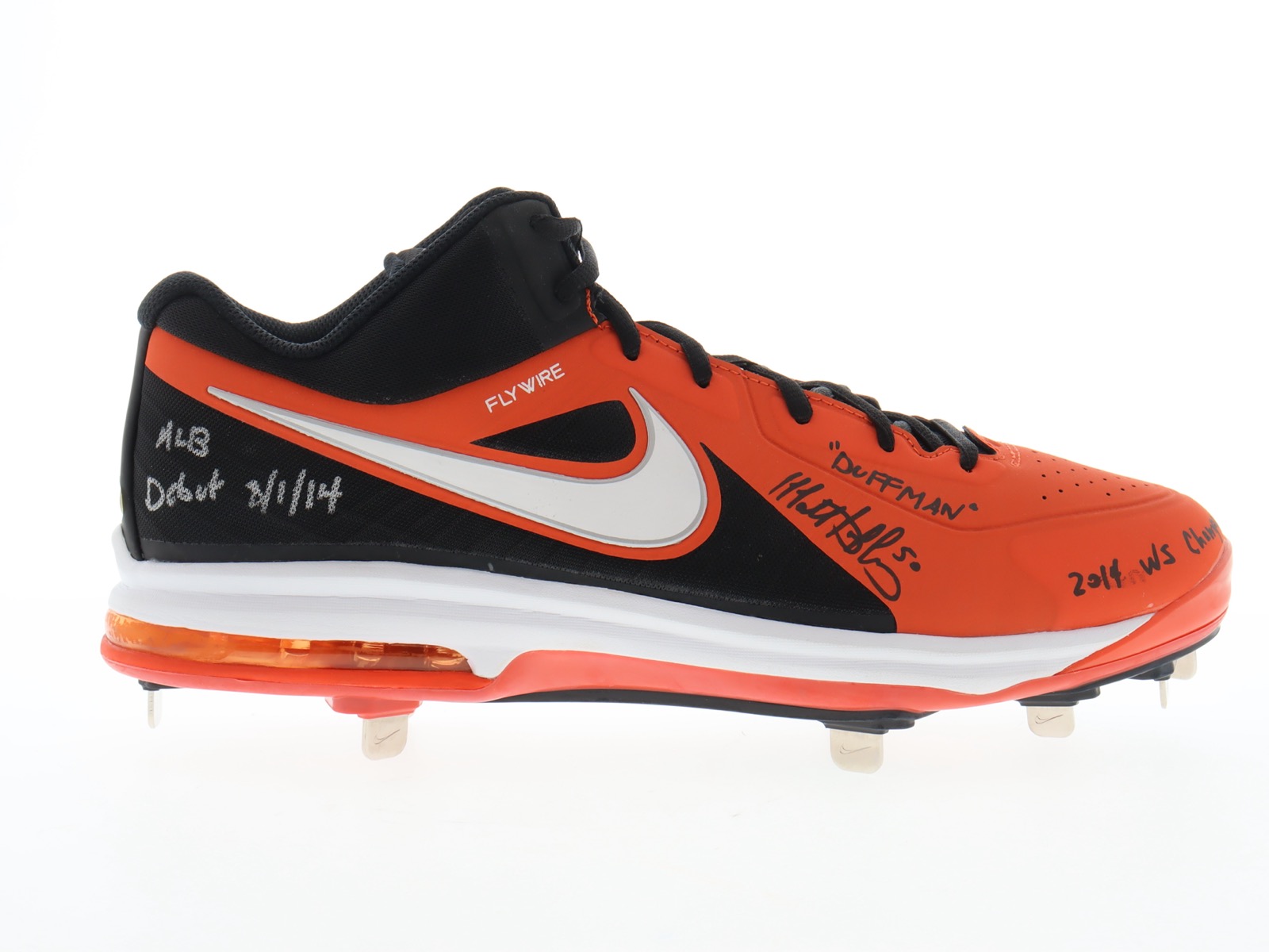Matt Duffy Signed Nike Baseball Cleat with (3) Inscriptions (Beckett) at PristineAuction.com Matt Duffy Signed Nike Baseball Cleat with (3) Inscriptions (Beckett) at PristineAuction.com