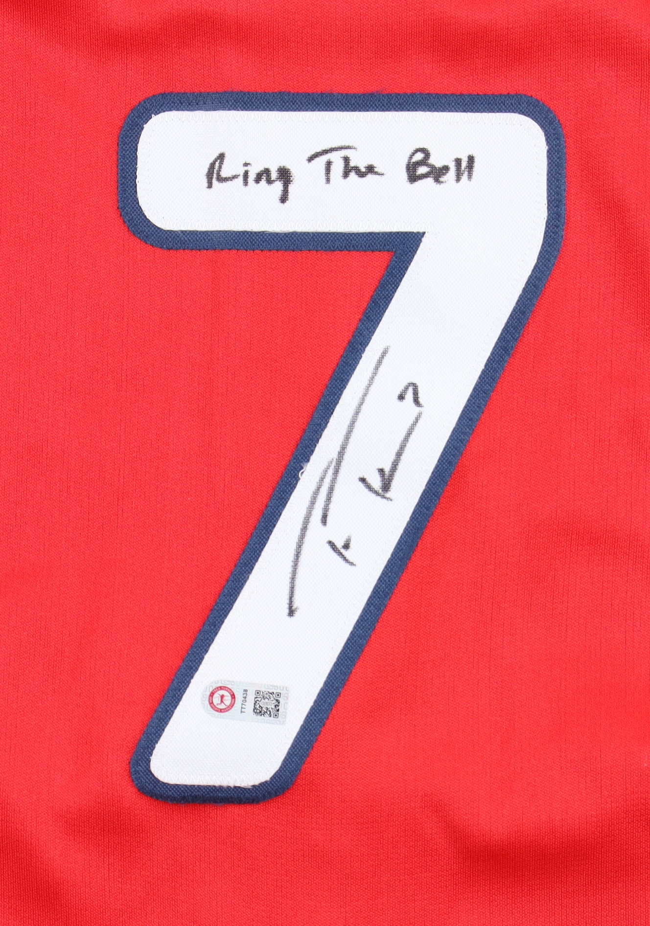 Trea Turner Signed Jersey Inscribed "Ring The Bell" (Turner) at PristineAuction.com Trea Turner Signed Jersey Inscribed "Ring The Bell" (Turner) at PristineAuction.com