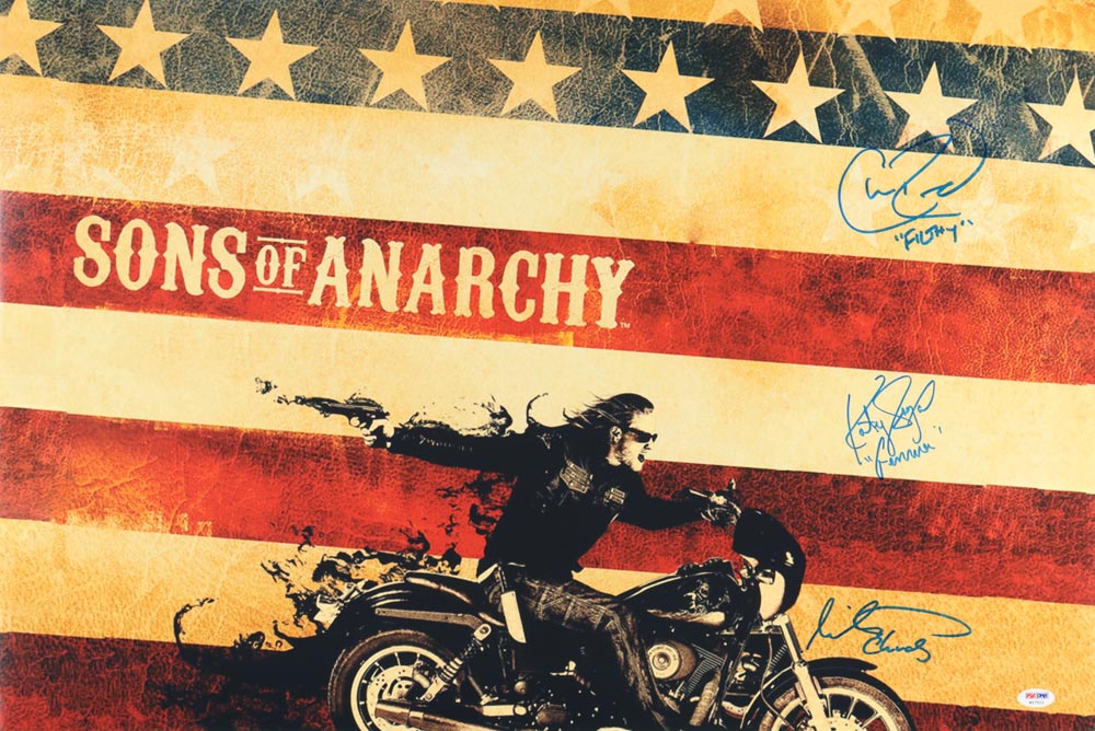 Katey Sagal, Michael Ornstein & Chris Reed Signed "Sons of Anarchy" 20x30 Photo with Character Name Inscriptions (PSA) at PristineAuction.com Katey Sagal, Michael Ornstein & Chris Reed Signed "Sons of Anarchy" 20x30 Photo with Character Name Inscriptions (PSA) at PristineAuction.com