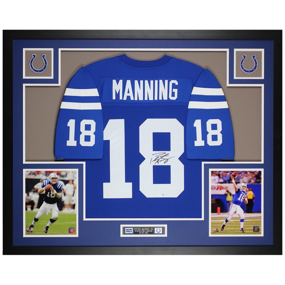 Peyton Manning Signed Custom Framed Jersey Display (Fanatics) | Pristine Auction