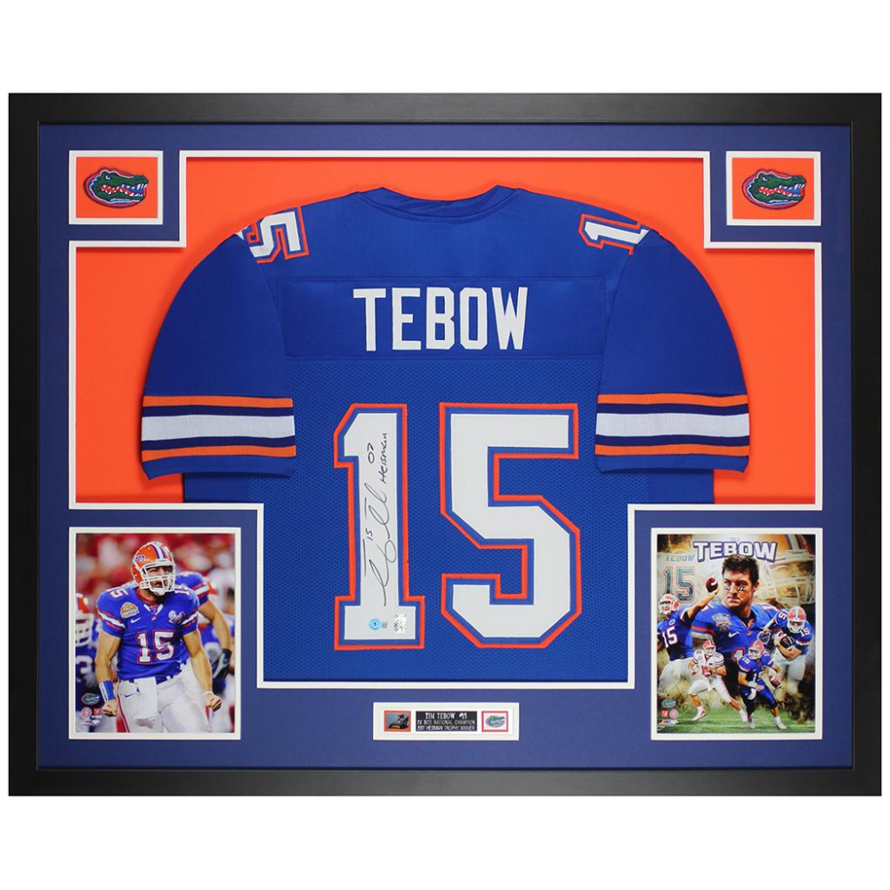 Bo Nix Jersey Broncos Signed Tim Tebow Florida Gators Jersey