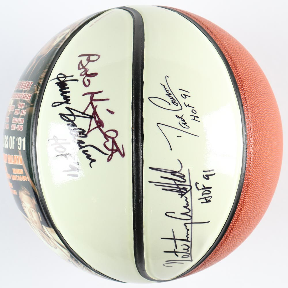 1991 Basketball Hall of Fame Graphic Basketball Signed by (4) with Bob