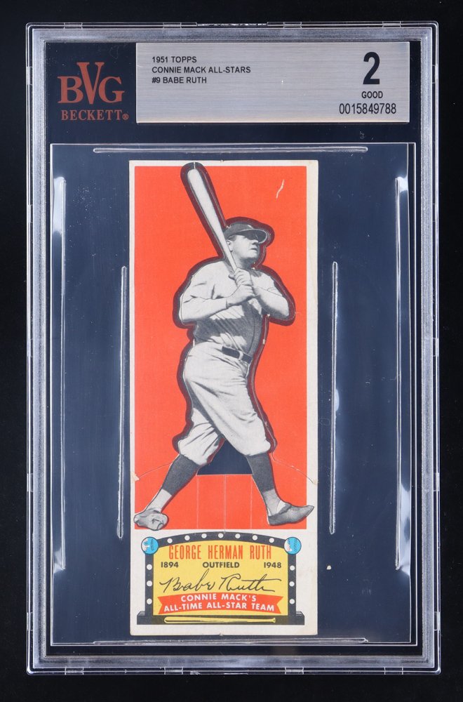 Babe Ruth 1951 Topps Connie Mack's All-Stars #9 (BVG 2) at PristineAuction.com Babe Ruth 1951 Topps Connie Mack's All-Stars #9 (BVG 2) at PristineAuction.com