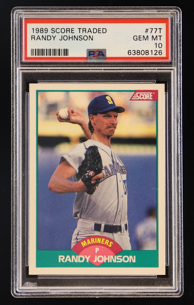Randy Johnson 1989 Score Rookie / Traded #77T RC (PSA 10) at PristineAuction.com Randy Johnson 1989 Score Rookie / Traded #77T RC (PSA 10) at PristineAuction.com