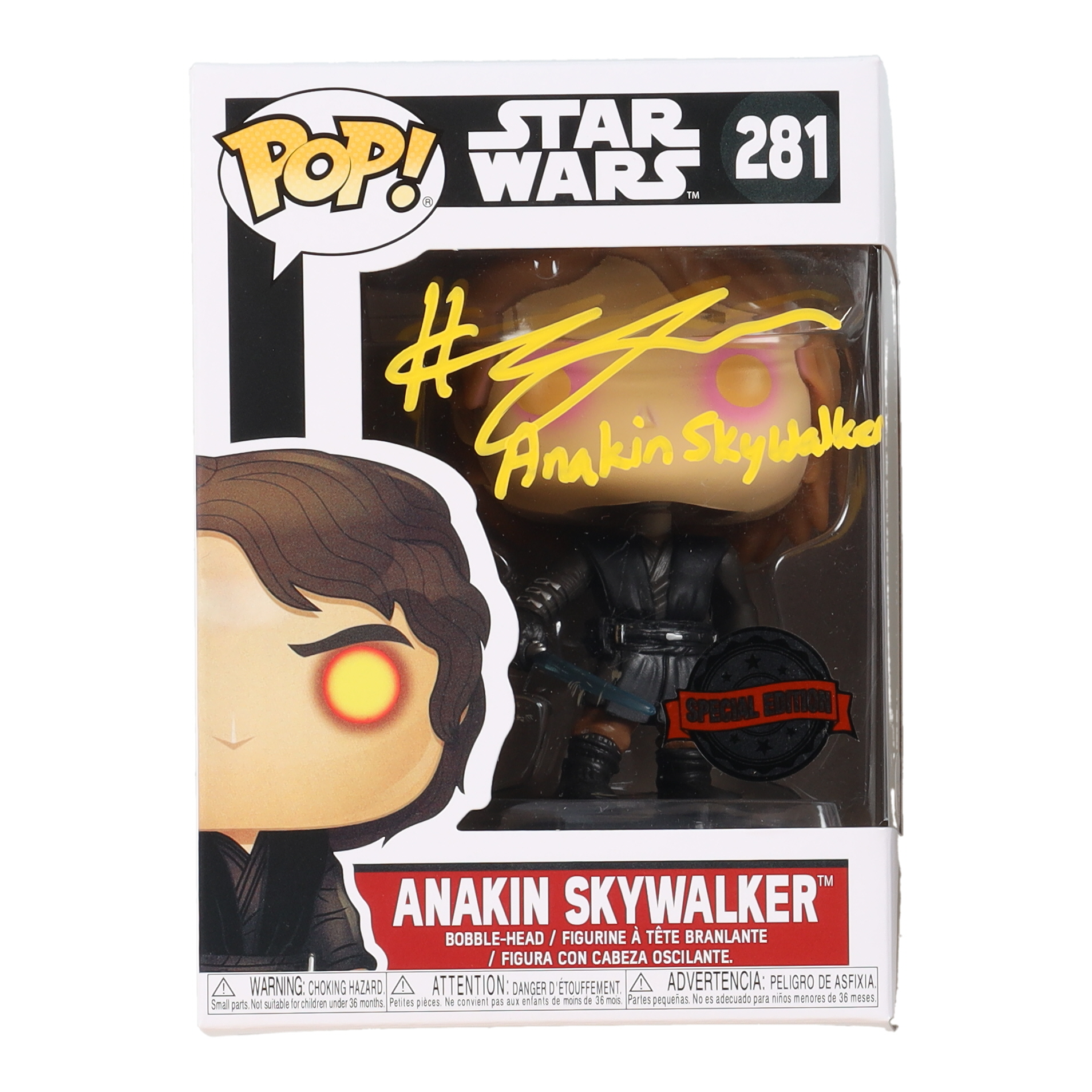Hayden Christensen Signed "STAR WARS" #281 Anakin Skywalker Funko Pop! Vinyl Figure Inscribed "Anakin Skywalker" (JSA) at PristineAuction.com Hayden Christensen Signed "STAR WARS" #281 Anakin Skywalker Funko Pop! Vinyl Figure Inscribed "Anakin Skywalker" (JSA) at PristineAuction.com