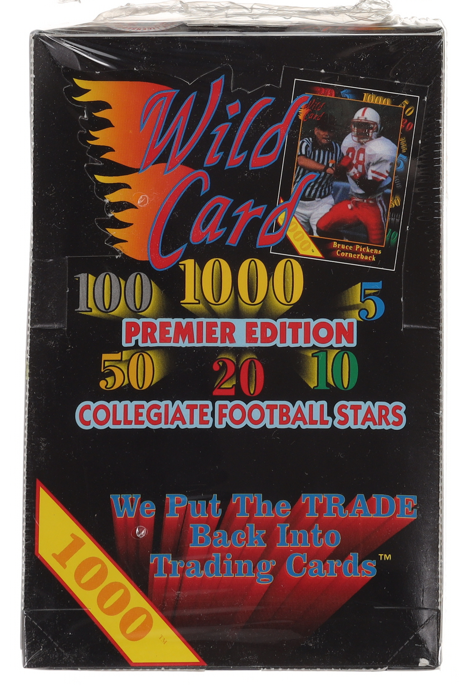 1991 Wild Card Collegiate Football Hobby Box with (36) Packs at PristineAuction.com 1991 Wild Card Collegiate Football Hobby Box with (36) Packs at PristineAuction.com