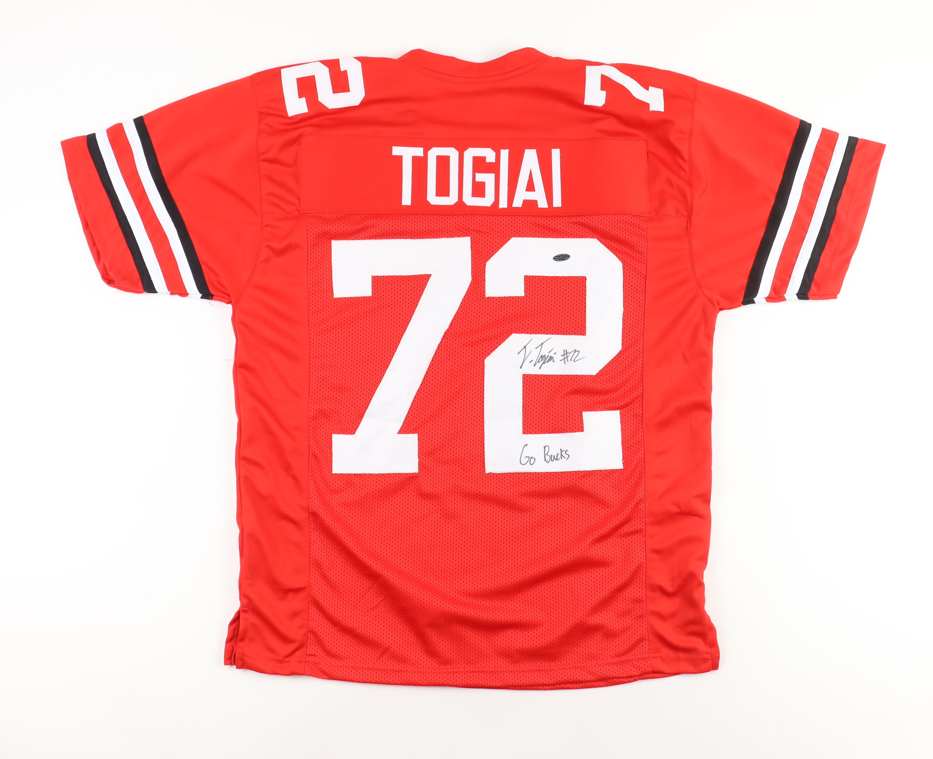 Tommy Togiai Signed Jersey Inscribed "Go Bucks" (Playball) at PristineAuction.com Tommy Togiai Signed Jersey Inscribed "Go Bucks" (Playball) at PristineAuction.com