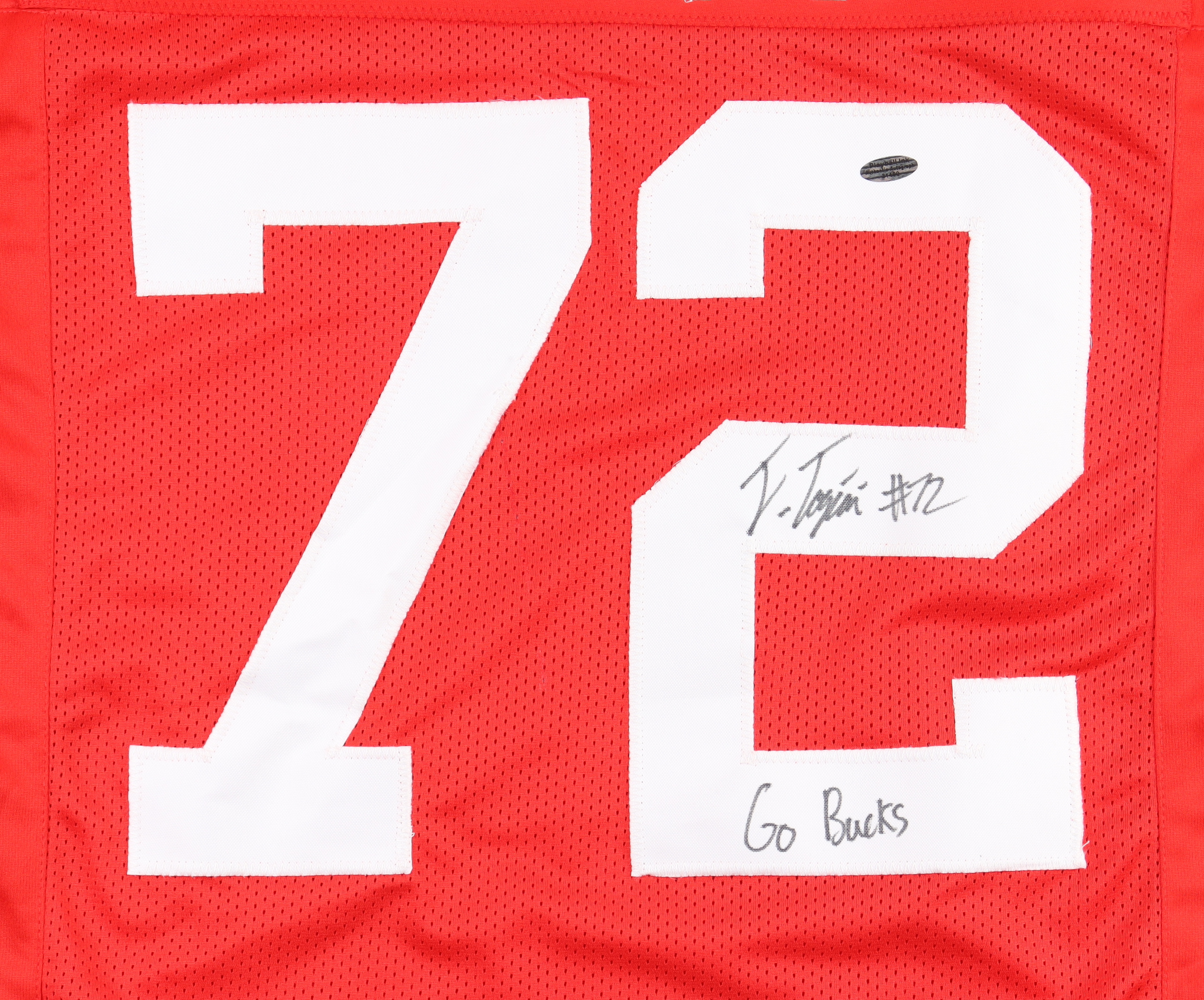Tommy Togiai Signed Jersey Inscribed "Go Bucks" (Playball) at PristineAuction.com Tommy Togiai Signed Jersey Inscribed "Go Bucks" (Playball) at PristineAuction.com