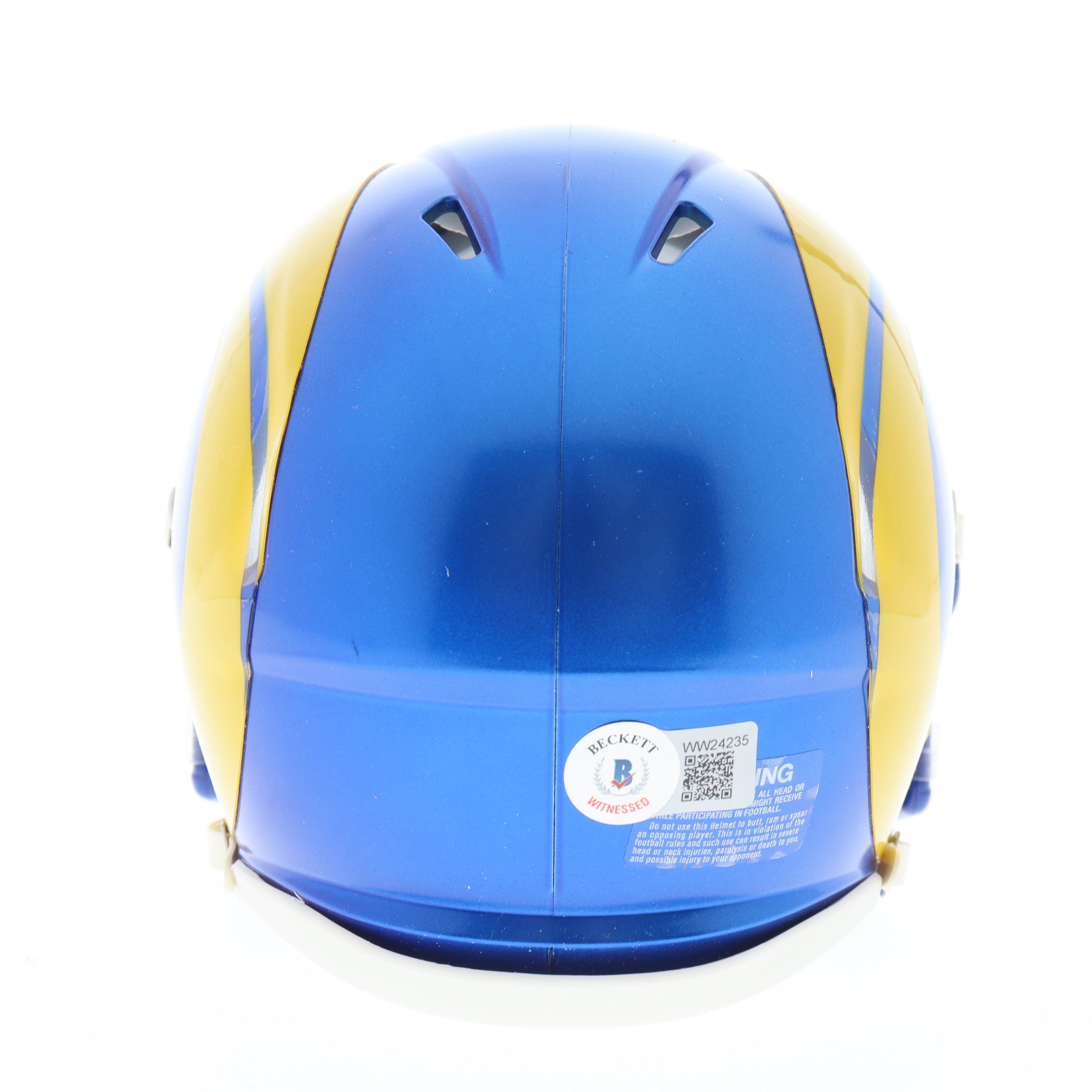 Van Jefferson Signed Rams Speed Mini Helmet (Beckett) at PristineAuction.com Van Jefferson Signed Rams Speed Mini Helmet (Beckett) at PristineAuction.com