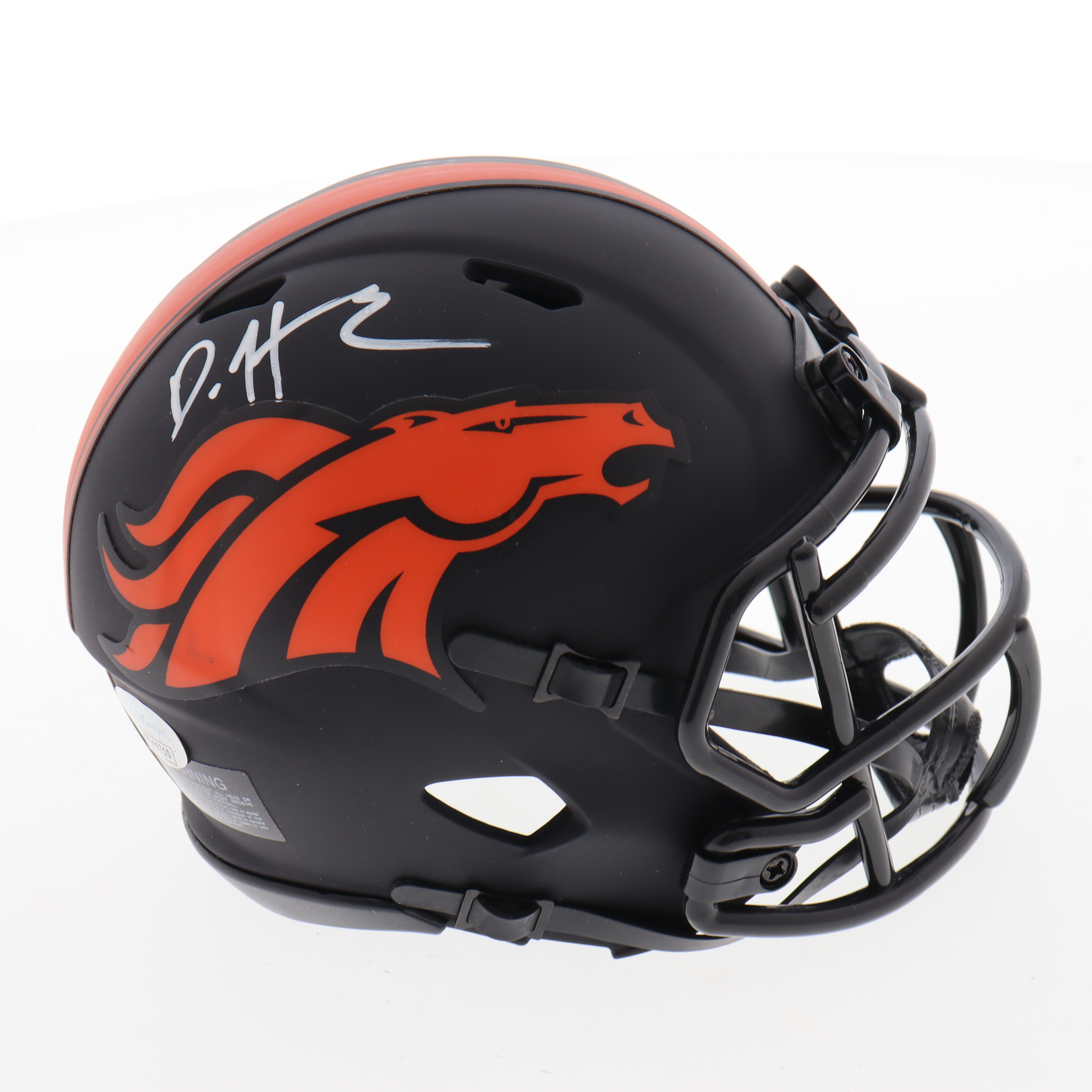 DaeSean Hamilton Signed Broncos Eclipse Alternate Speed Mini Helmet (JSA) at PristineAuction.com DaeSean Hamilton Signed Broncos Eclipse Alternate Speed Mini Helmet (JSA) at PristineAuction.com