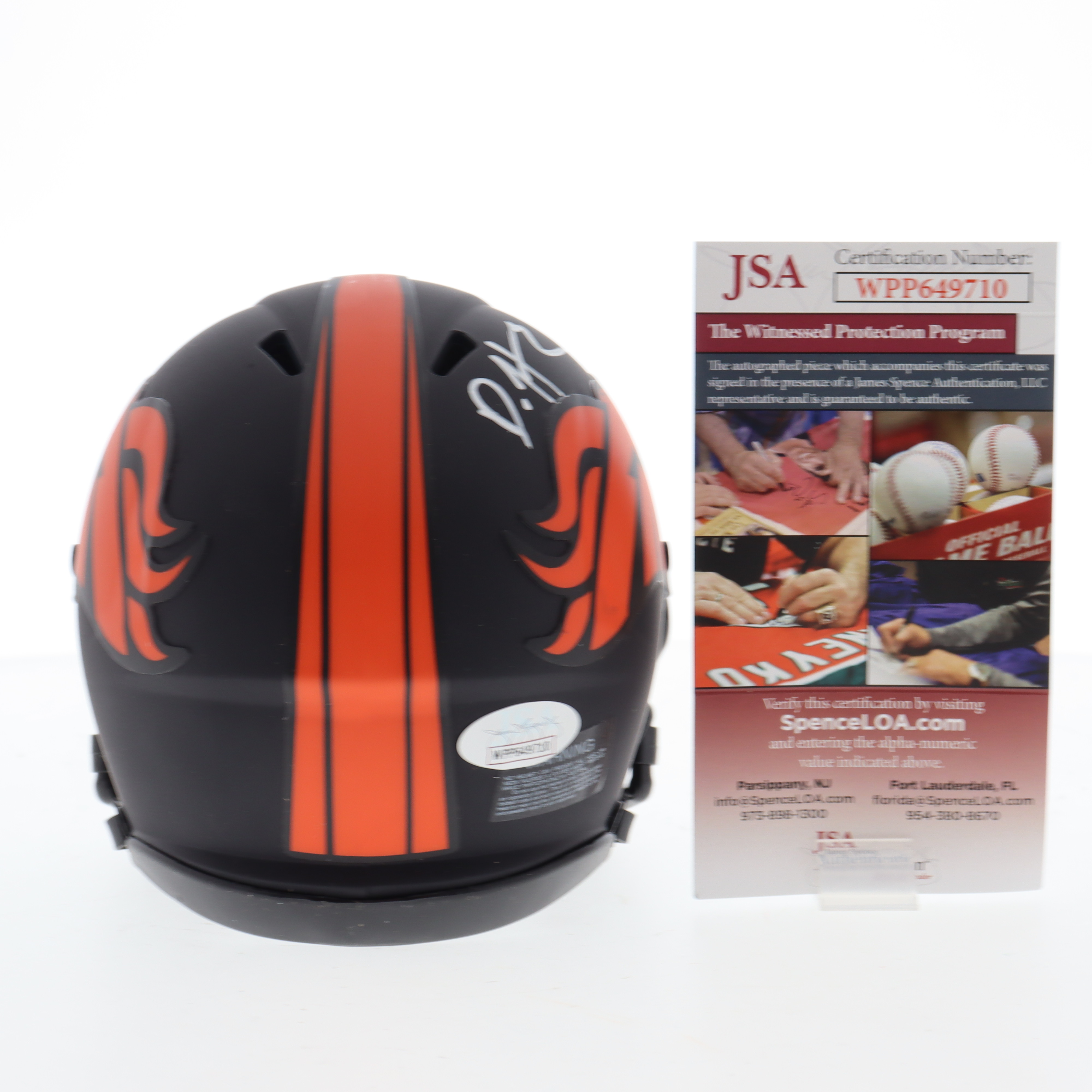 DaeSean Hamilton Signed Broncos Eclipse Alternate Speed Mini Helmet (JSA) at PristineAuction.com DaeSean Hamilton Signed Broncos Eclipse Alternate Speed Mini Helmet (JSA) at PristineAuction.com