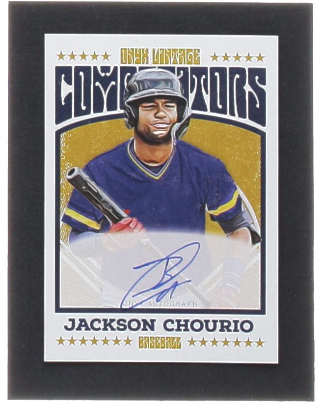 Jackson Chourio Signed 2022 Onyx Vintage Competitors #CAJC at PristineAuction.com Jackson Chourio Signed 2022 Onyx Vintage Competitors #CAJC at PristineAuction.com