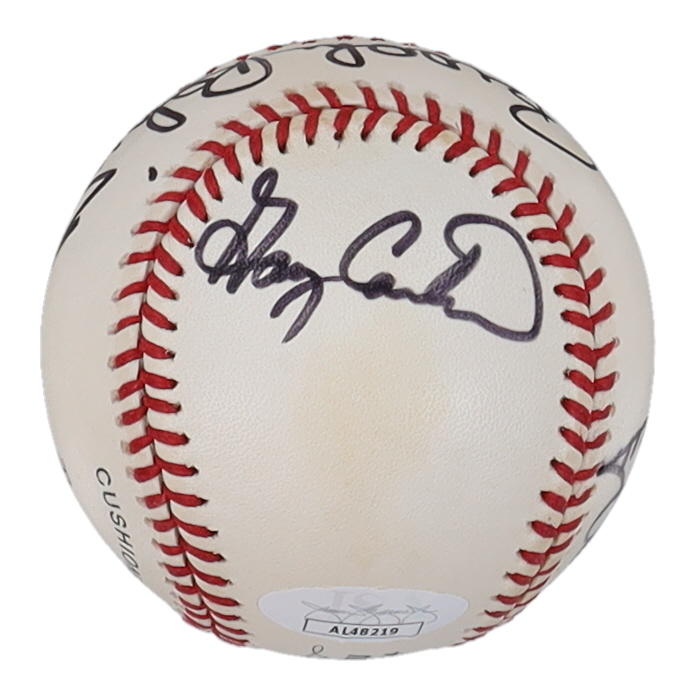 ONL Baseball Signed By (4) with Gary Carter, Brooks Robinson, Bill Buckner & Mike Cuellar (JSA) at PristineAuction.com ONL Baseball Signed By (4) with Gary Carter, Brooks Robinson, Bill Buckner & Mike Cuellar (JSA) at PristineAuction.com