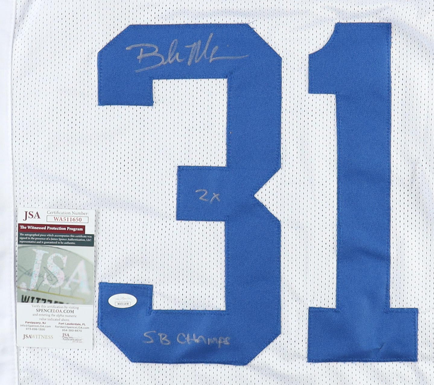 Brock Marion Signed Jersey (JSA) at PristineAuction.com Brock Marion Signed Jersey (JSA) at PristineAuction.com