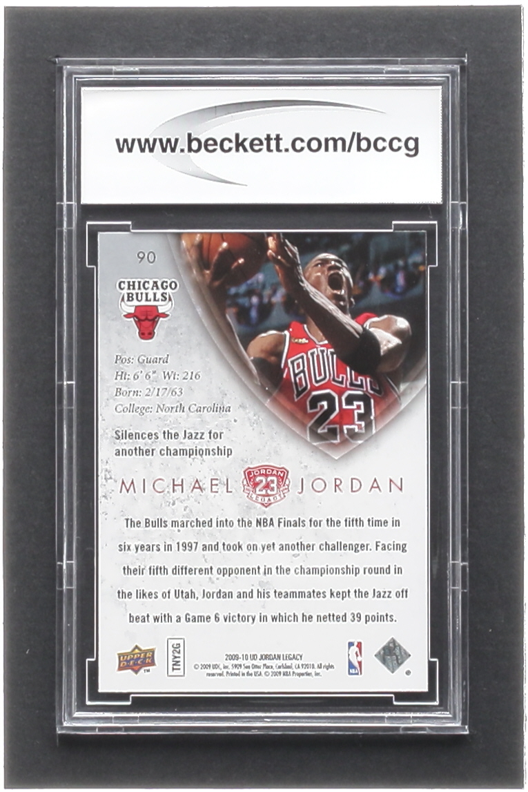 Michael Jordan 2009-10 Upper Deck Michael Jordan Legacy Collection Gold #90 (BCCG 10) at PristineAuction.com Michael Jordan 2009-10 Upper Deck Michael Jordan Legacy Collection Gold #90 (BCCG 10) at PristineAuction.com