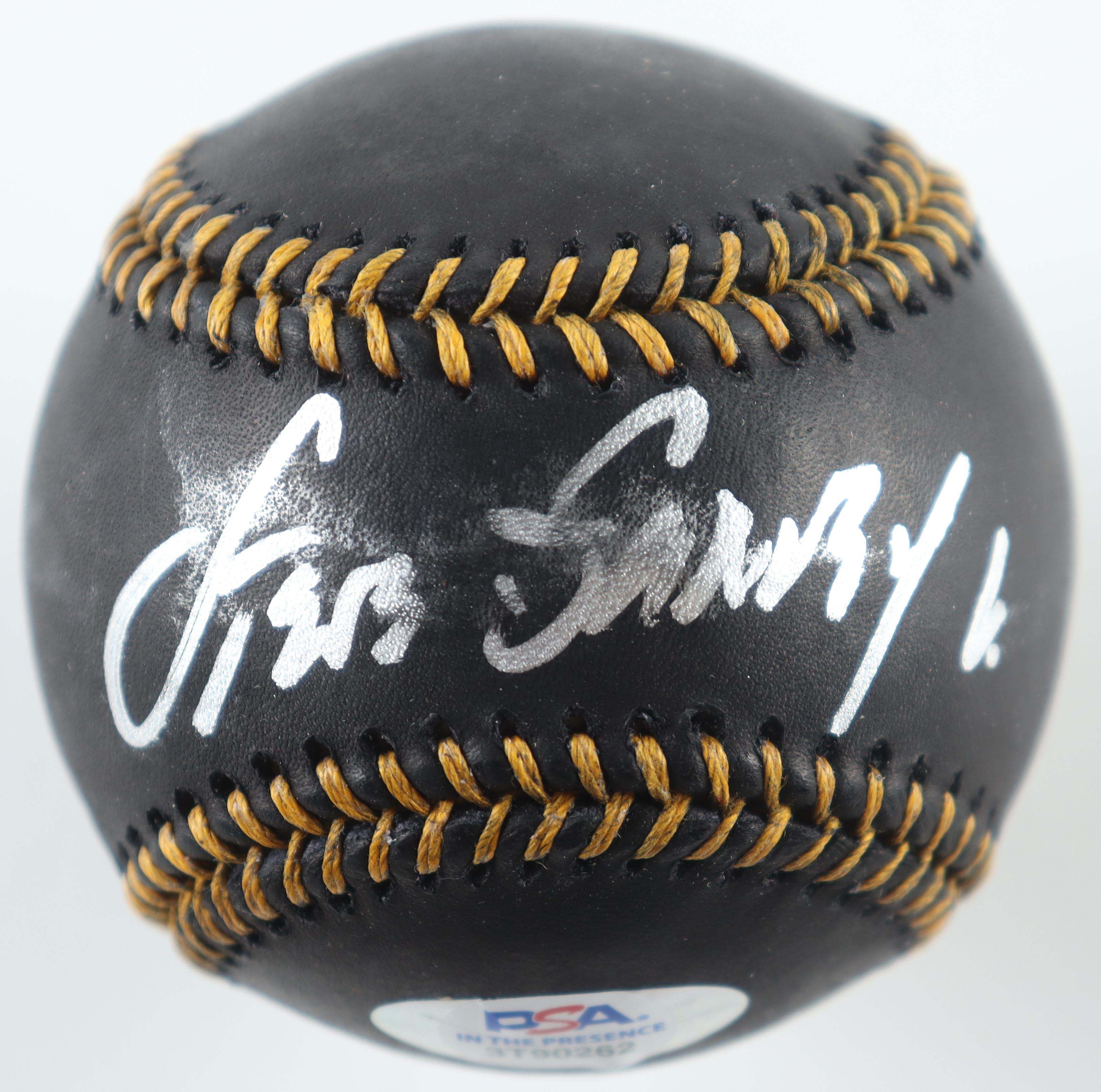 Steve Garvey Signed OML Black Leather Baseball (PSA) at PristineAuction.com Steve Garvey Signed OML Black Leather Baseball (PSA) at PristineAuction.com